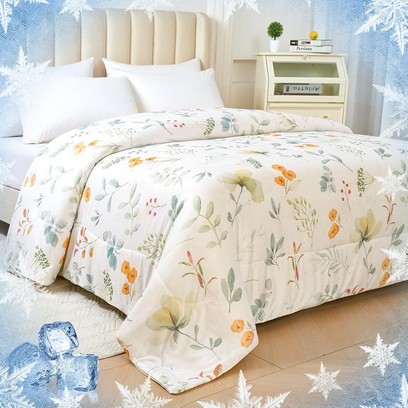 YIYEA Cooling Comforter, Arc-Chill Q-Max>0.5 Cooling Blanket with Double Sided Cold Effect, Lightwei