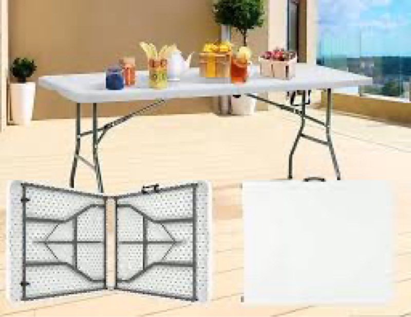 fdw folding half portable foldable table