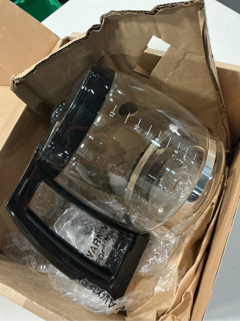 Condition photo showing Good Condition for 12-cup replacement glass coffee carafe for cuisinart coffee maker models dcc-1200, dcc-1100bk, dcc-2650, chw-12, chw-12p1, dgb-550bk, dgb-550bk1, dgb-625bc, dgb-700bc, and ss-12 | part# dcc-1200prc