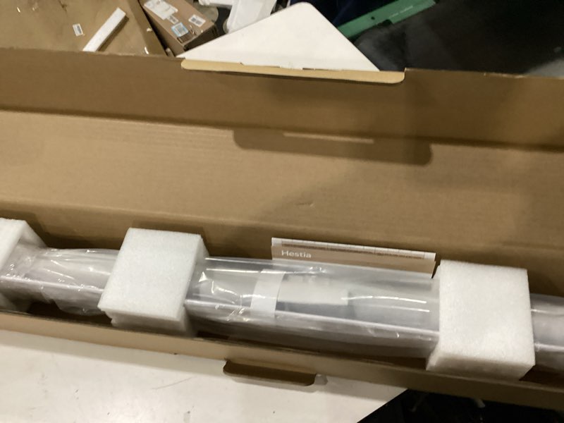 Condition photo showing New/Like New for HESTIA Cordless Light Filtering Zebra Shades, Linen-Like Fabric Blinds for Indoor Windows, Dual Layer for Day & Night Light Control in Bedroom/Living Room/Office, Grey, 36" W X 48" H 36"W x 48"H Light Grey