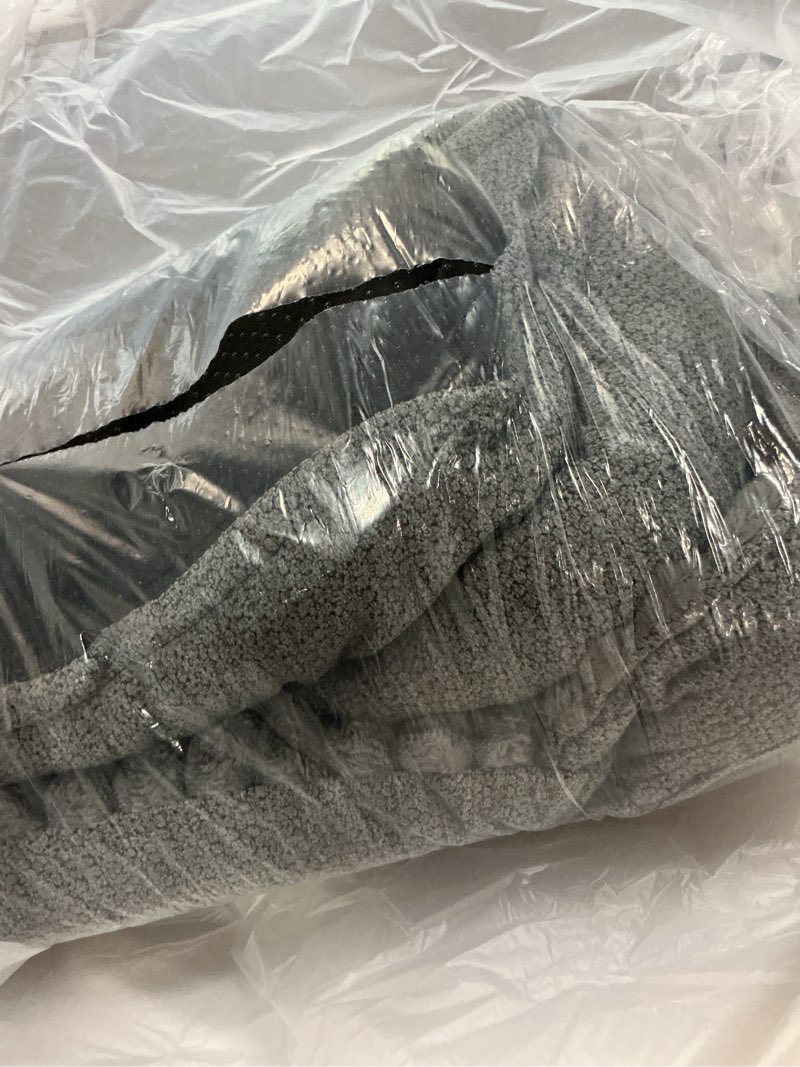 Condition photo showing As Is for WINDRACING Orthopedic Dog Beds for Small Dogs, Waterproof Egg Foam Dog Sofa Bed with L Bolster Sides, Washable Small Pet Bed with Removable Cover & Non-Slip Bottom, 30 x 20 inch, Gray 30"L x 20"W x 6"Th Dark Gray