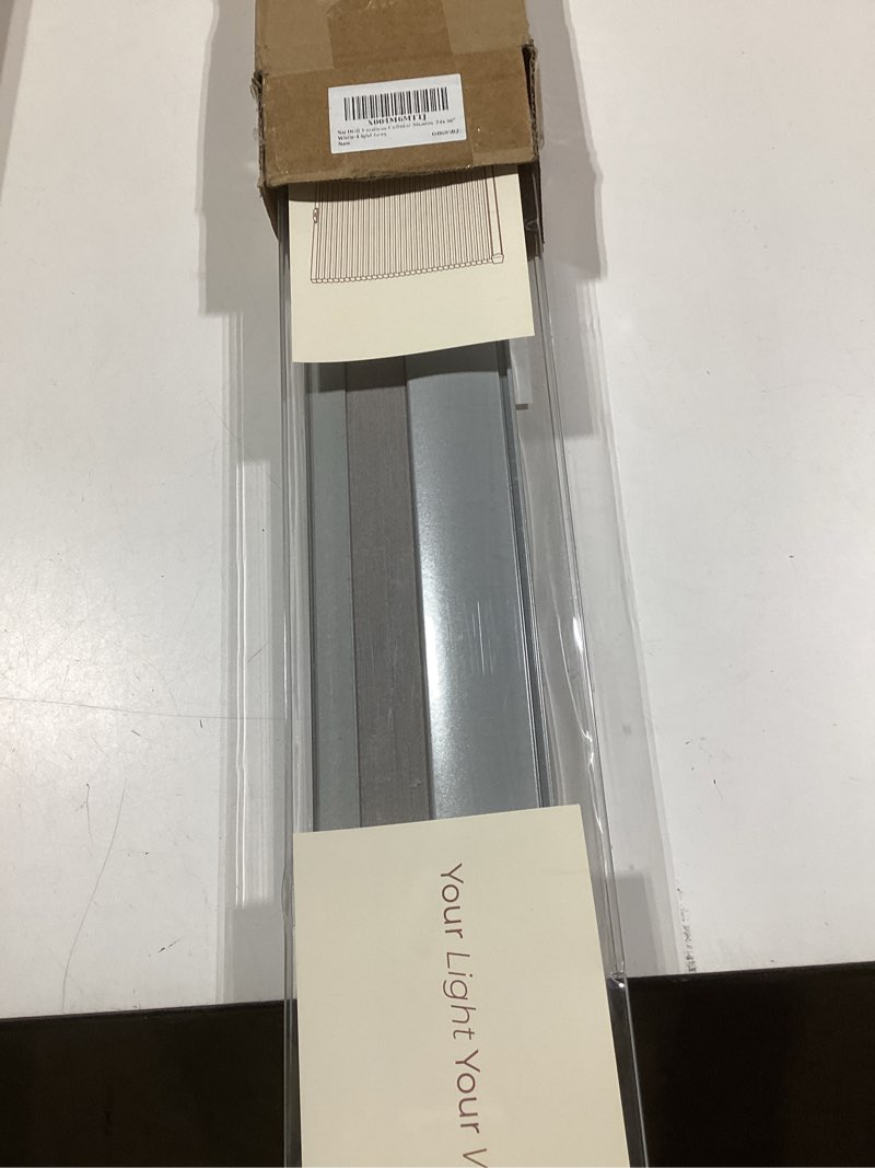 Condition photo showing Good Condition for Allesin Zen No Drill Blinds for Windows Blackout Cordless Cellular Shades Honeycomb Blinds Pull Down, Free Stop Easy Install for Home and Office, Blackout, Light Gray, 24" W x 36" H Light Gray-100% Blackout 24"W x 36"H