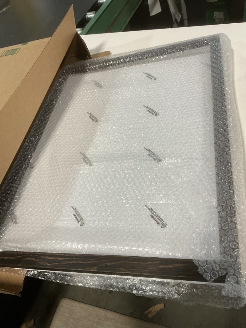 Condition photo showing Good Condition for Rustic Wooden Poster Picture Frame 18x24 - Natural Solid Eco Distressed Wood for Wall Mounting Photo Frame - Charcoal Charcoal 18x24