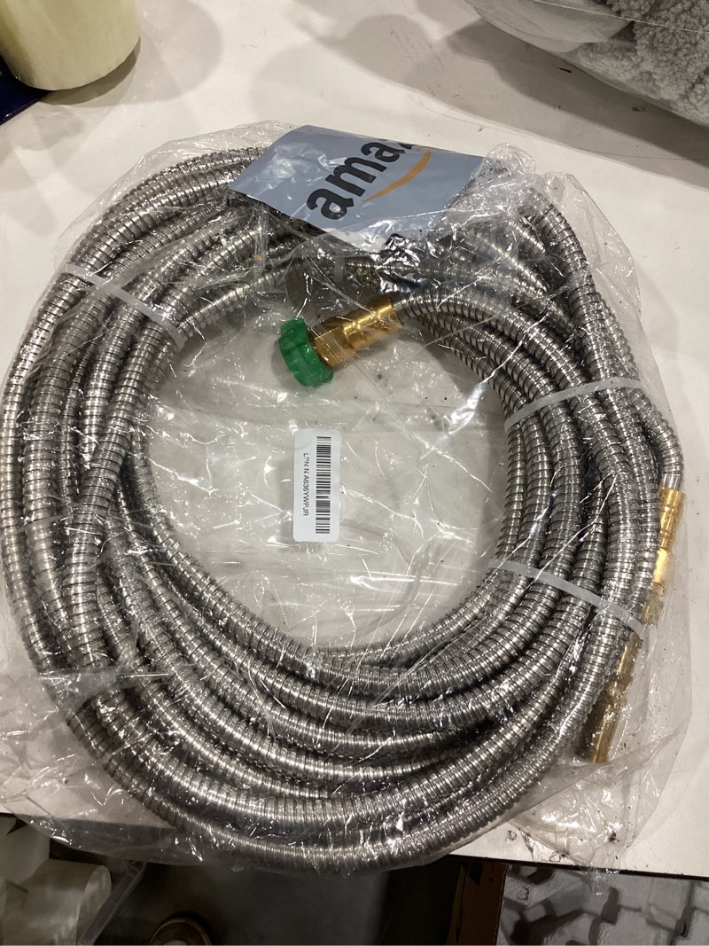 Condition photo showing New/Like New for BEAULIFE 304 Stainless Steel Metal Garden Hose 50 Feet with Brass Garden Hose Nozzle Flexible, Portable & Lightweight Kink Free Garden Water Outdoor Hose 50Ft