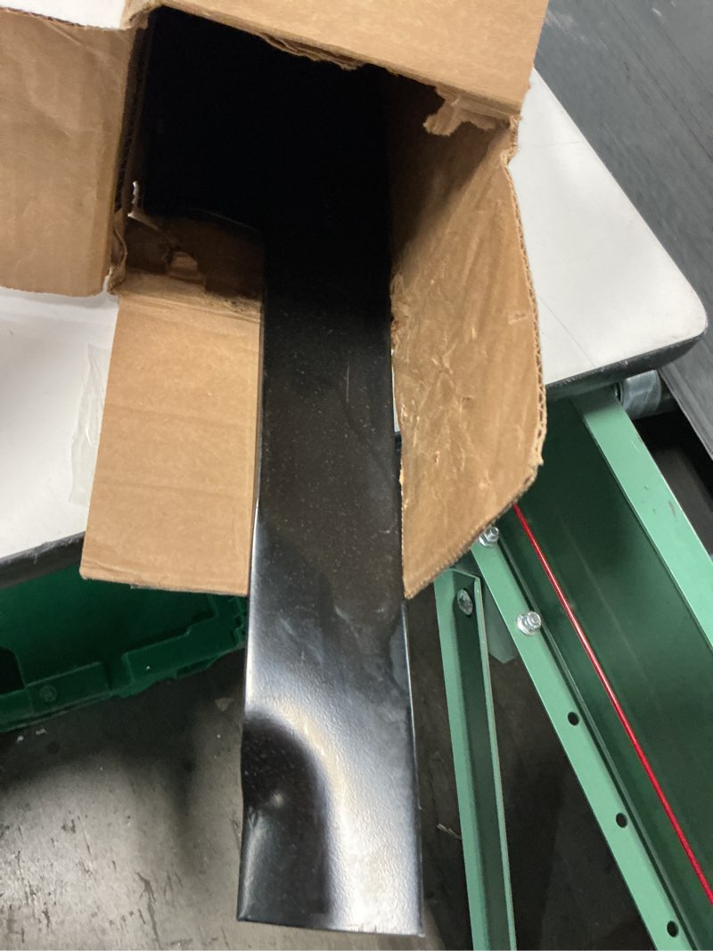 Condition photo showing As Is for stens 345-413 toro 33-4750-03 hi-lift blade, black