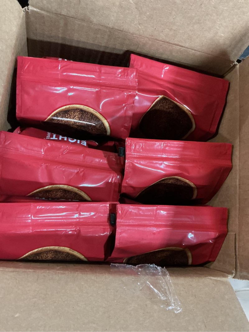 Condition photo showing New/Like New for BB/aug/25/2026)Eight O'Clock 50% Decaf Ground Coffee 50% Decaf 12 ounce (Pack of 6