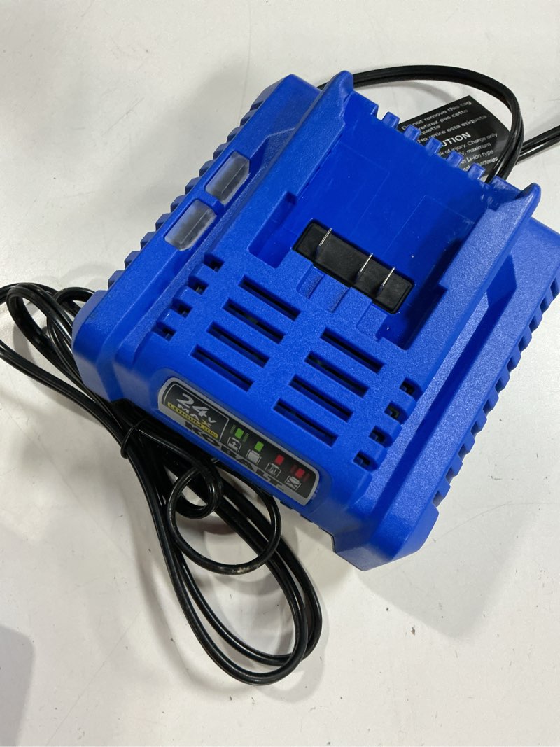 Condition photo showing As Is for kobalt 24 -volt 1 -pack lithium-ion ( 2 ah battery and charger )