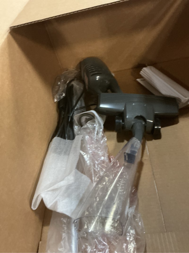 Condition photo showing As Is for Amazon Basics 2-in-1 Corded Stick Vacuum Cleaner, Convertible to Handheld, Lightweight (3.9 LBS), with Washable Filter, Crevice Tools, 0.5L Dust Cup, 19.7-Ft Cord, 300W, Black Vacuum Cleaner Only