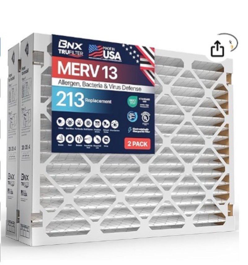 trufilter compatible with aprilaire 113 replacement filter for aprilaire (2-pack) - merv 13 - made i