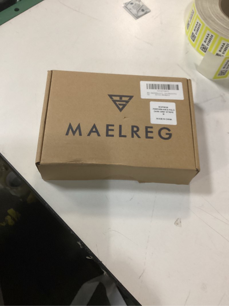 M MAELREG Mens Golf Shirt Short Sleeve Striped Moisture Wicking Collared Quick Dry Athletic Mens Gol