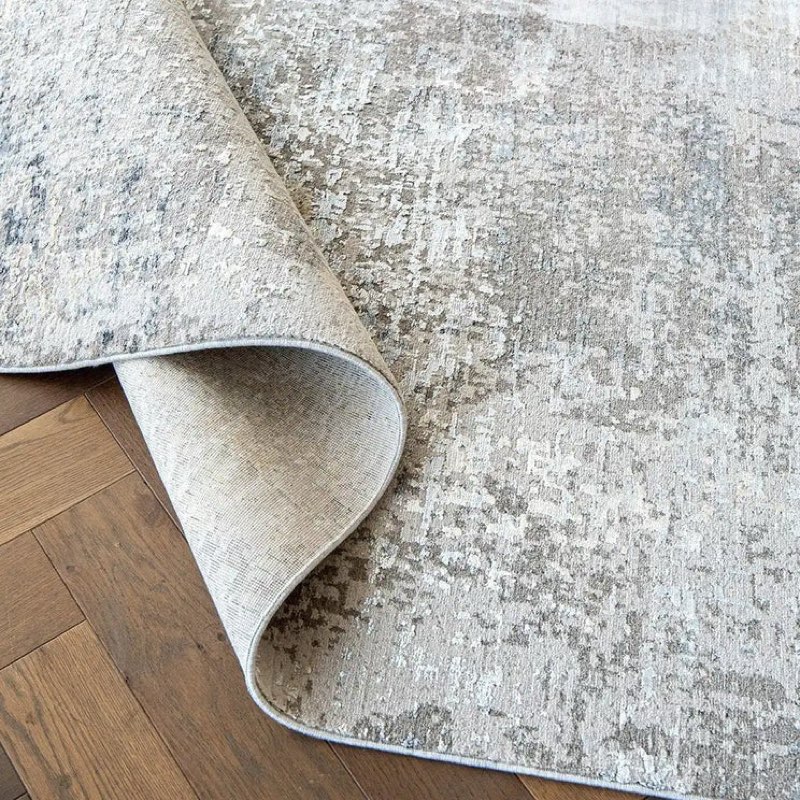 NEW ATLANTA AREA RUG 5 x 7’-PERA COLOR :D.GREY / L.GREY 
