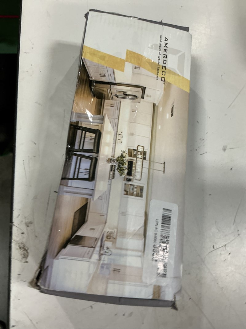 Condition photo showing New/Like New for amerdeco 10 pack matte black cabinet pulls 7.5 inch(192mm) hole centers kitchen cabinet handles cabinet hardware kitchen handles for cabinets cupboard handles drawer pulls zh0060 7.5"/192mm hole center 10 pack matte black