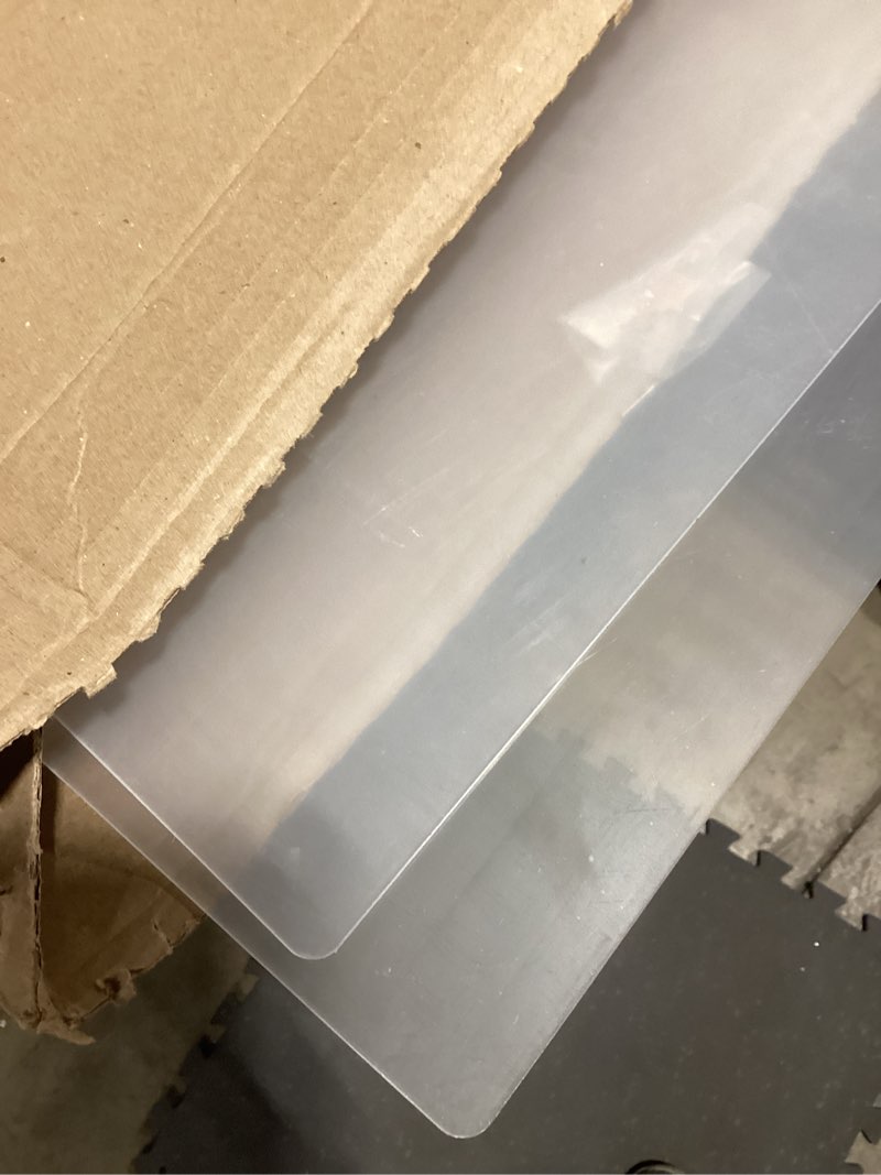 Condition photo showing Good Condition for Weysat 6pcs Counter Desk Acrylic Panels Holder and 2 Pcs Acrylic Desk Divider Partition for Business, Office, School 24 x 16 Inches, Fasten Panels from 1/ 8 Inch to 1/ 4 Inch Thick