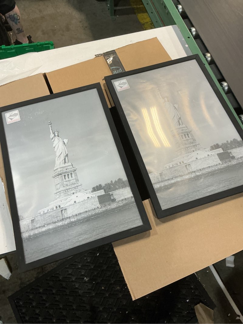 Condition photo showing Good Condition for enjoybasics 12x16 picture frame, display poster 9x12 with mat or 12 x 16 without mat, wall gallery photo frames, white, 2 pack white 12x16