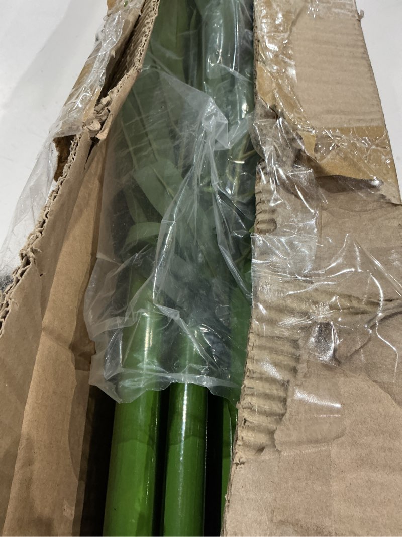 Condition photo showing Good Condition for 10 pack 5ft artificial bamboo tree indoor outdoor fake bamboo plants with encrypted silk leaves, waterproof privacy faux plant for privacy screen garden patio decoration