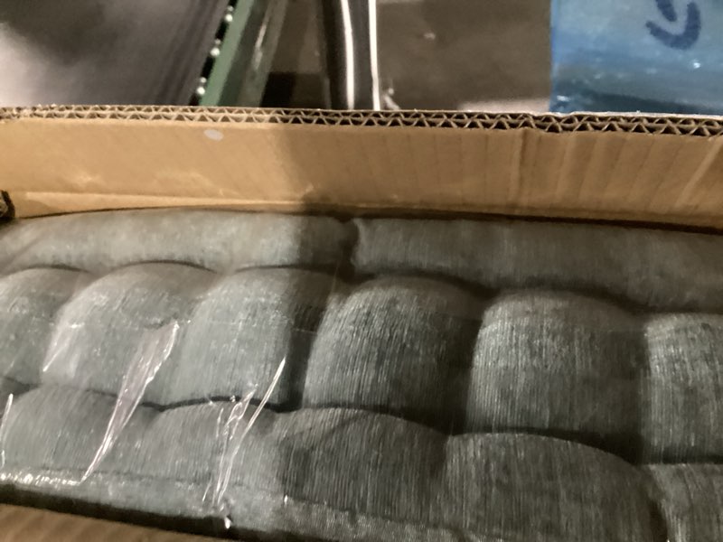 Condition photo showing New/Like New for intelligent design azza floor pillow, large cushions sitting for adults, floor pillow for meditation or yoga, lustrous chenille tufted with scalloped edges for bench/chair cushion, 20"x20"x5" aqua 20"w x 20"l x 5"h square aqua