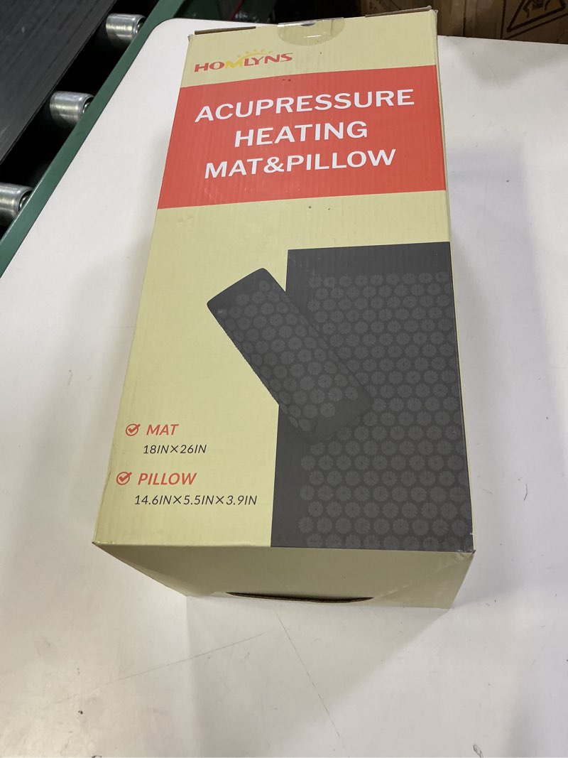 Condition photo showing New/Like New for HOMLYNS Heated Acupuncture Mat - 6 Heat Levels with 2 Hours Auto Off and 4 Adjustable Time Settings, Heating Acupressure Mat Full Body Massage, Relieve Stress and Improve Sleep, Black