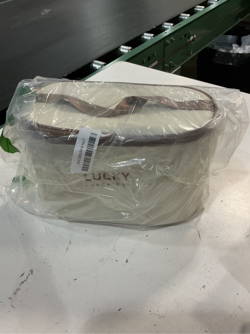 Condition photo showing Good Condition for stainless steel lunch box, 3-tier insulated bento box microwave safe soup bowl for adults, thermal food container for office workers (beige, 4pcs + tableware + insulated bag)