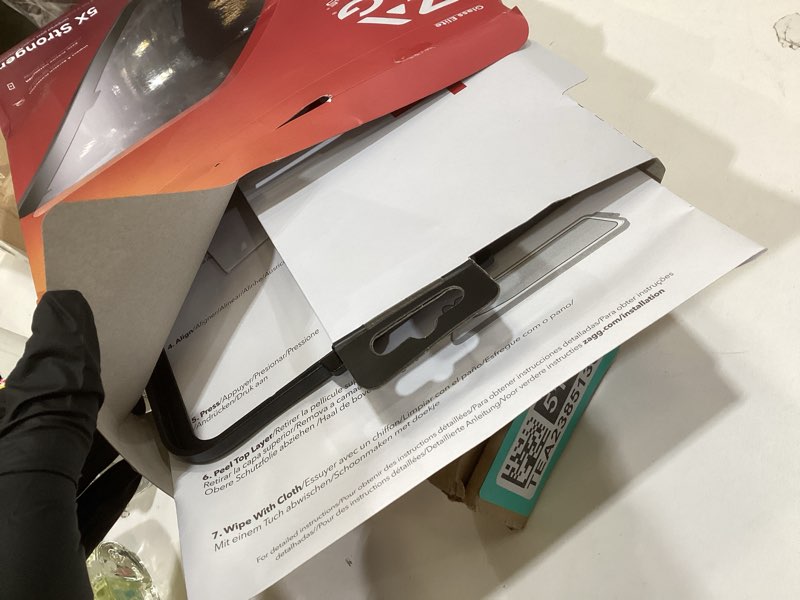 Condition photo showing As Is for ZAGG Glass Elite Screen Protector for iPad 11-inch (A16) & iPad 10.9-inch (10th Gen) - 5X Stronger Tempered Glass, Smudge-Free, Easy Installation, Eco-Friendly with Recycled Glass iPad 11-inch (A16) Glass Elite