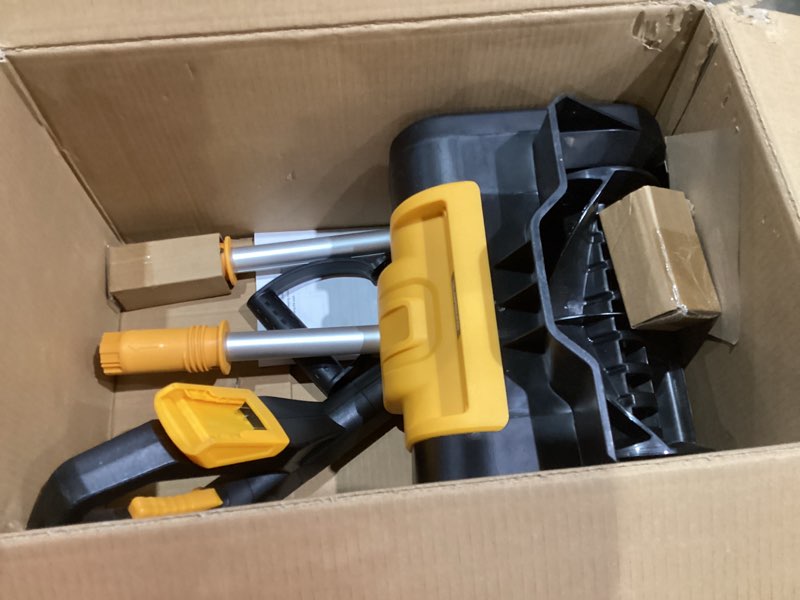 Condition photo showing As Is for Cordless Snow Shovel Compatible with DeWalt 20V MAX Battery (Tool Only), 11" Lightweight Electric Snow Blower with 20FT Max Throw & Adjustable Handle, Snow Thrower for Driveway, Deck, Patio & Steps