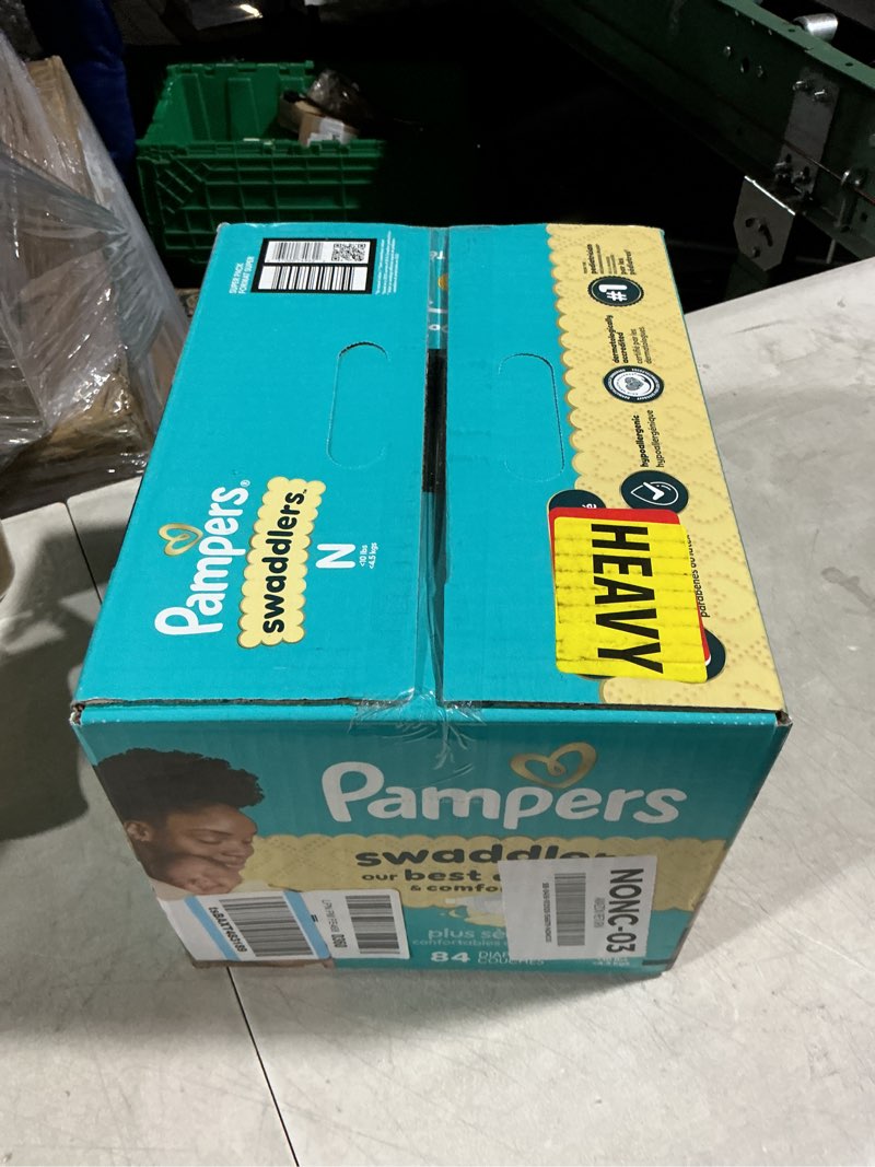 Condition photo showing New/Like New for Pampers Swaddlers Diapers, Size 0 (up to 10 lbs), 84 Count, Absorbent, Keeps Baby Dry and Comfortable, Skin Safe Disposable Baby Diaper (Packaging May Vary) Newborn 84
