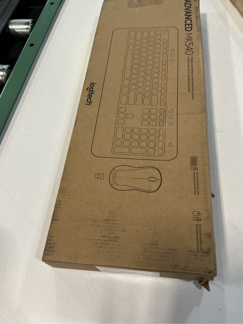 Condition photo showing New/Like New for logitech mk540 advanced wireless keyboard and mouse combo for windows, 2.4 ghz unifying usb-receiver, multimedia hotkeys, 3-year battery life, for pc, laptop 2024 model