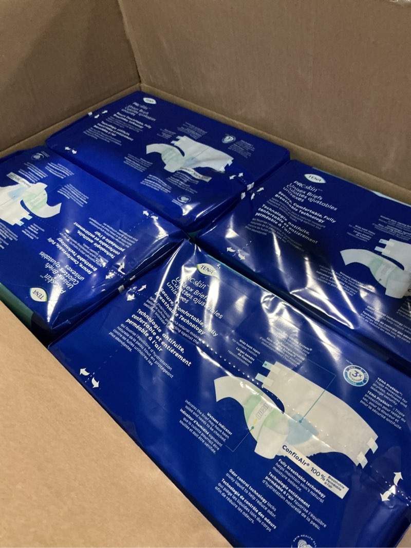 Condition photo showing Good Condition for tena proskin unisex adult diapers with tabs, maximum absorbency, medium, 56 ct medium 56