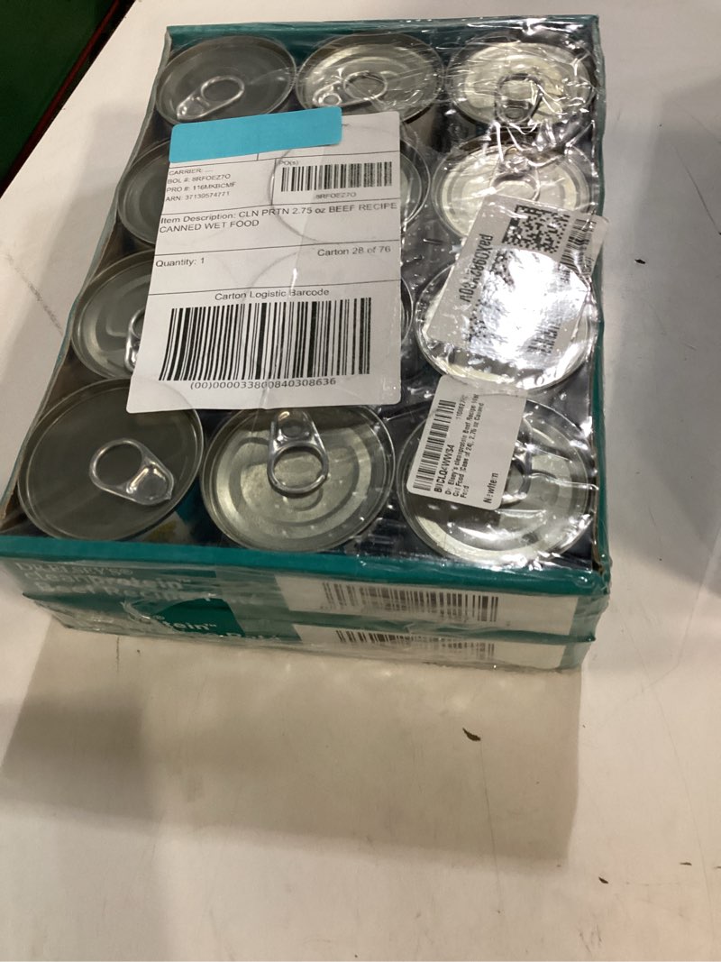 Condition photo showing New/Like New for (bbd:16/06/2026) dr. elsey's cleanprotein beef recipe wet cat food (case of 24), 2.75 oz canned food