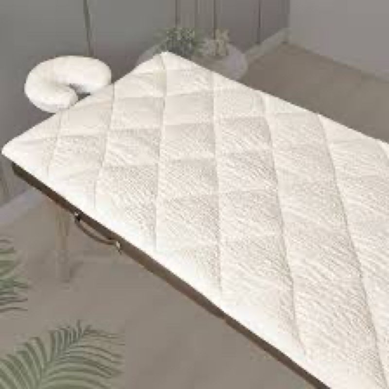 double-sided massage table pad, plush fleece and microfiber cover, soft massage bed topper and spa c