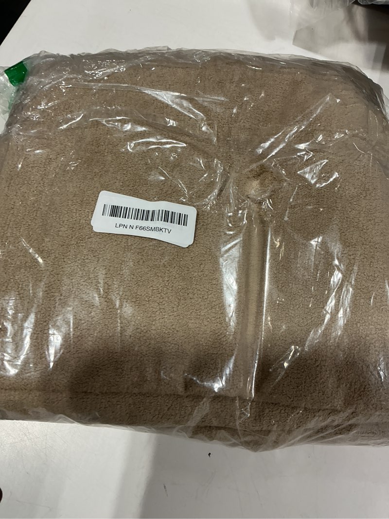 Condition photo showing As Is for meetsky small couch cover oversized armchair sofa covers washable for dogs single recliner sofa slipcover, cat scratch proof soft sofa throw protector for pets, 71" x 91", khaki khaki 71" x 91"