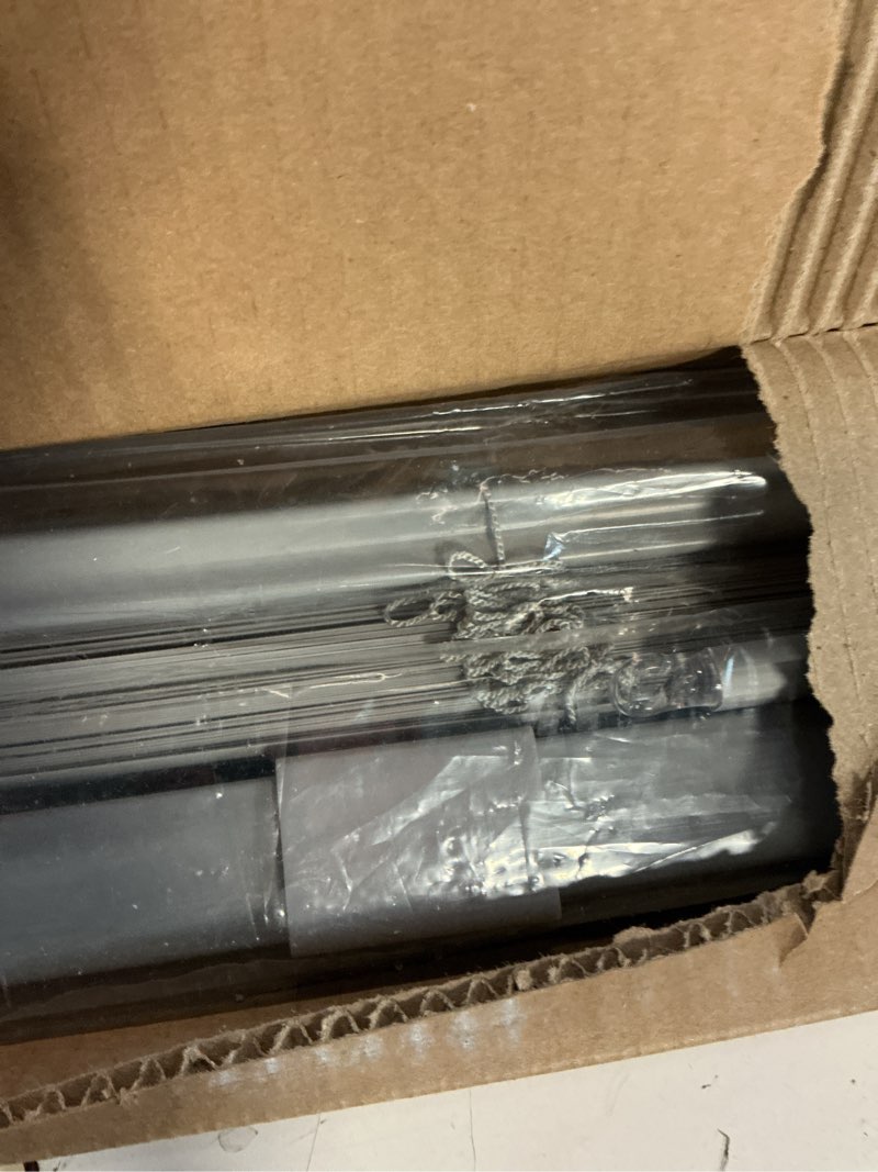 Condition photo showing Good Condition for lazblinds no tools no drill 1" vinyl mini blinds, cordless blinds for windows, light filtering horizontal window blinds & shades, 43" w x 48" h, grey cordless-grey 43" w x 48" h