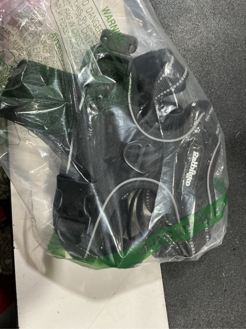 Condition photo showing Good Condition for rabbitgoo dog harness no pull with 2 leash clips, adjustable soft padded, reflective oxford no choke pet vest with easy control handle for large dogs, black, l large black