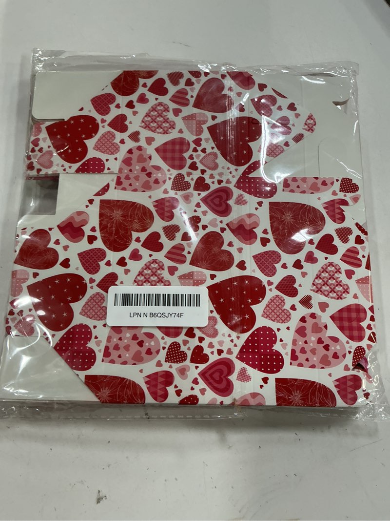 Condition photo showing New/Like New for Containlol 30 Pack Valentine's Day Gift Treat Boxes - Gable Valentines Boxes Bulk for Treat Goodie Candy Party Favor Pink Red Black Heart Print for Galentines Day Classroom Exchange Gifts Prizes