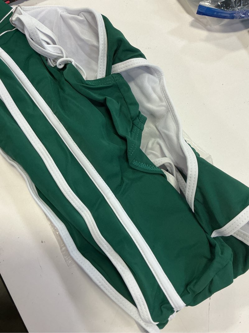 Condition photo showing New/Like New for moshu high waisted womens bikini sets sporty two piece swimsuits for women color block high cut bathing suits size xl