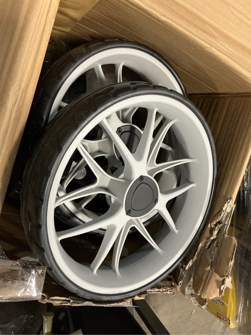 Condition photo showing Good Condition for Caddytek CaddyLite EZ V8 Golf Push Cart - Lightweight 3 Wheel Foldable Cart with One-Click 2-Step Folding, EVA Wheels, Adjustable Handle, Cooler Basket, Umbrella & Drink Holder, Compact Golf Cart Dark Grey