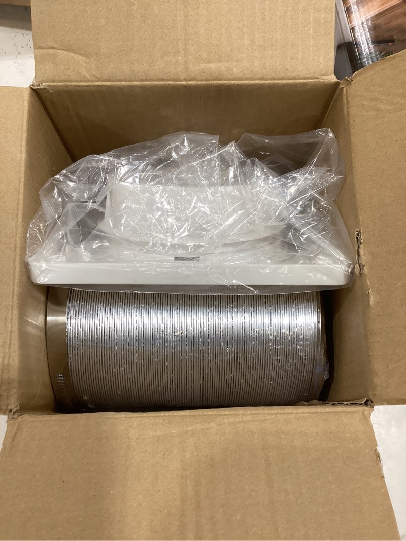 Condition photo showing New/Like New for Dryer Vent Wall Plate with Hose(4 inch 8 feet), Twist Lock Dryer Vent Connector Kit, 4 Inch Dryer Duct Connector Flange, for Wall Exhaust Vent, Ceiling or Warmhouse Air Circulation With Hoses
