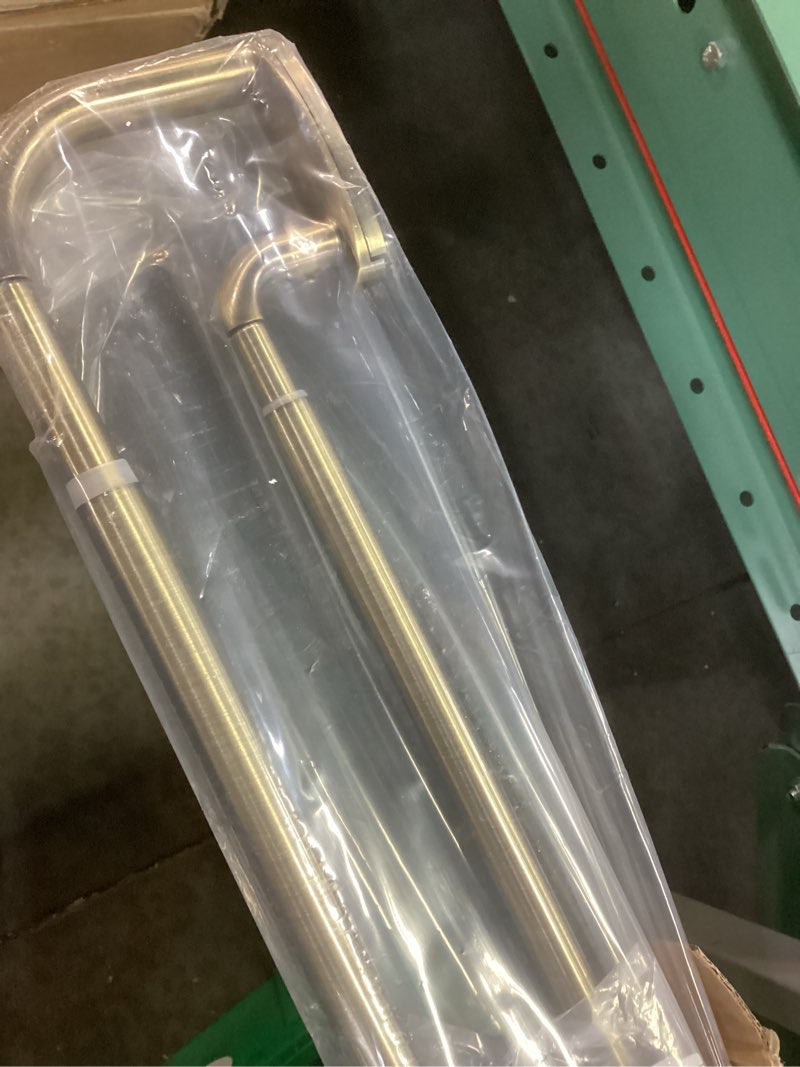 Condition photo showing Good Condition for double curtain rods antique bronze,room darkening drapery rod for 48-84 inches,adjustable 3/4 inches front and 5/8 inches back quality metal rod for window,wrap around design 48-84" antique bronze