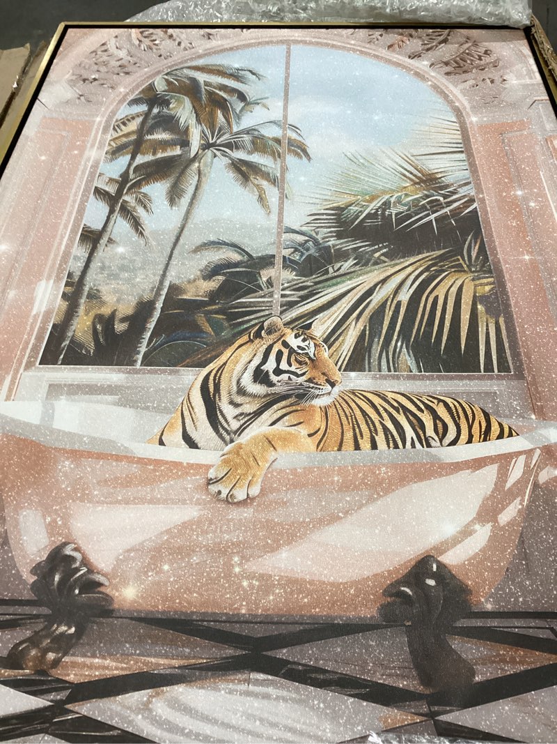 Tiger in a bathtub picture (product info unknown)