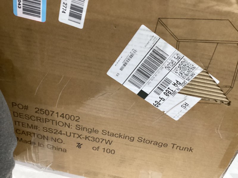 Condition photo showing New/Like New for UTEX Toy Storage Organizer for Kids, Stackable Toy Storage Cabinet, Wooden Cubby Toy Organizer, White Toy Shelf for Playroom, Bedroom, Living Room, Nursery, 1 Cubby 1 Cube