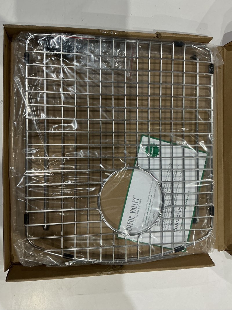 Condition photo showing Good Condition for serene valley sink bottom grid 14-1/2" l x 16-13/16" w, rear drain, sink rack ndg1517r