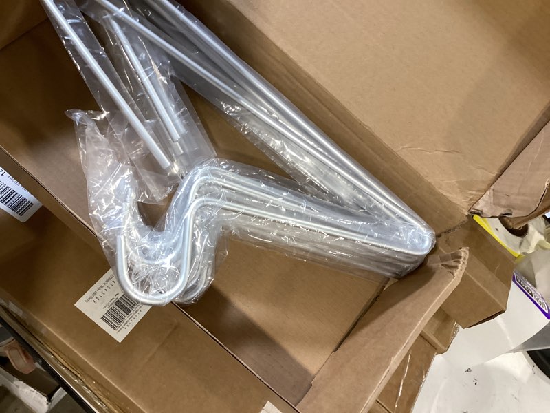 Condition photo showing Good Condition for premium matte silvery aluminum coat hangers 10 piece set, 16.5” extra smooth & durable metal shirt dress hanger,aluminum alloy hanger,clothing support,clothing hang silver elegant hanger?10?