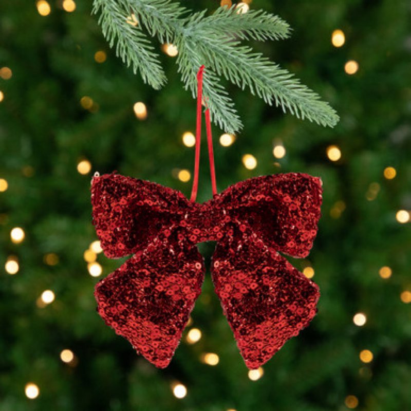 X004S01KD1 Xmas Winter Ornament(Red Bow)