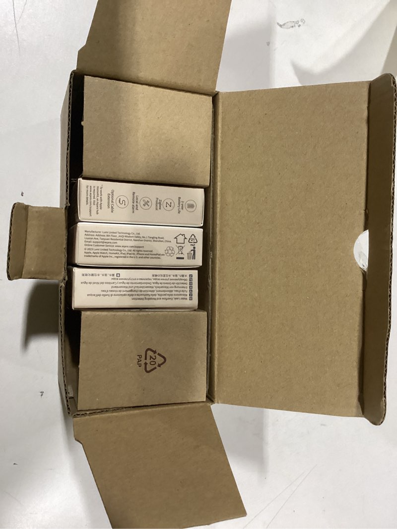 Condition photo showing As Is for Aqara Water Leak Sensor 3 Pack, Zigbee Wireless Water Leak Detector for Alarm System and Smart Home Automation, Requires AQARA HUB, App Notifications, for Kitchen, Bathroom, Basement, Works with IFTTT