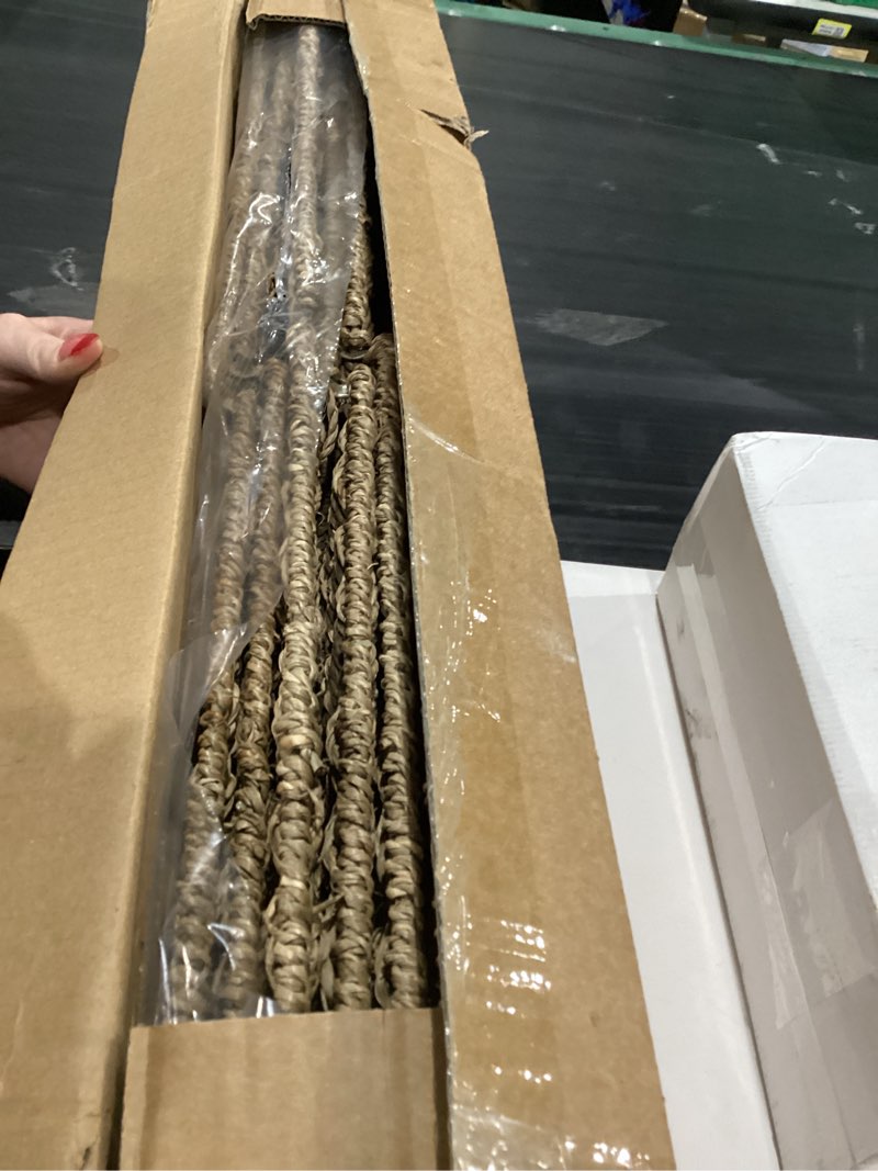 Condition photo showing Good Condition for Seagrass Storage Baskets, 12X12X10in Cube Wicker Storage Basket for Shelves, Pantry Baskets Organization and Storage, Kitchen Storage Baskets, Bathroom Shelves Storage Basket Set of 3 Seagrass 12x12x10