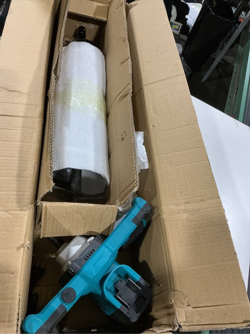 Condition photo showing As Is for post hole digger,cordless earth auger,electric earth auger,includes 1twist drill bit with two batteries and one charger,with forward/reverse function?for post hole digging, drilling,tree plantingplant