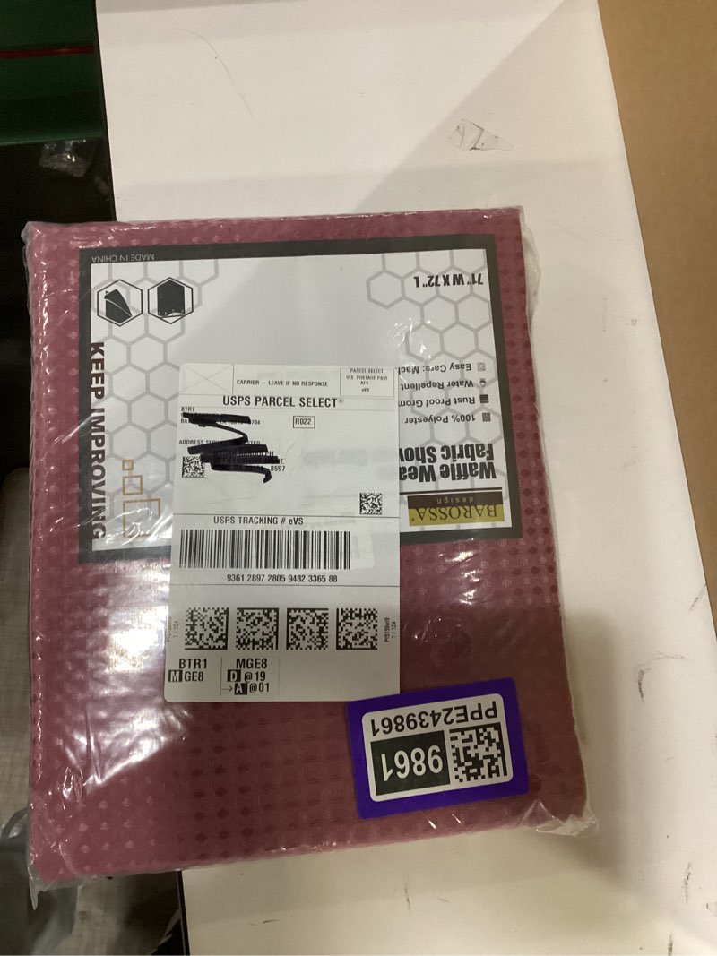 Condition photo showing New/Like New for Barossa Design Waffle Weave Shower Curtain Hotel Luxury Spa, 230 GSM Heavy Duty Fabric, Water Repellent, Pale Mauve, 71"x72" 71"W x 72"L (Pack of 1) Pale Mauve