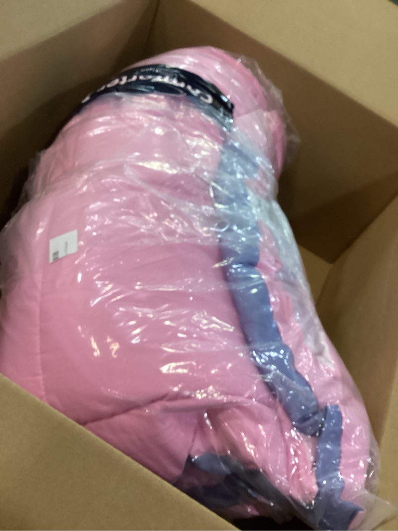 Condition photo showing Good Condition for Girls Comforter Set Full Size Colorful Ombre Pink Purple Rainbow Bedding Set Bed in A Bag for Kid Teen Girls 7 Pieces (1 Comforter, 1 Flat Sheet, 1 Fitted Sheet, 2 Pillow Shams, 2 Pillowcases)