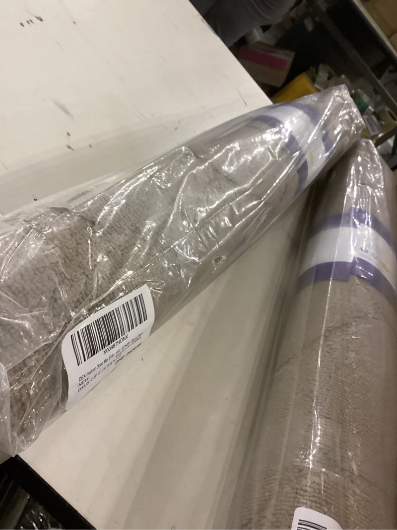 dexi front door entryway mat non slip, 32x48 washable inside entrance for house floor low profile, thin entry doormat absorbent dirt trapper, pebble beige 2'8" x 4' (rectangular) pebble beige