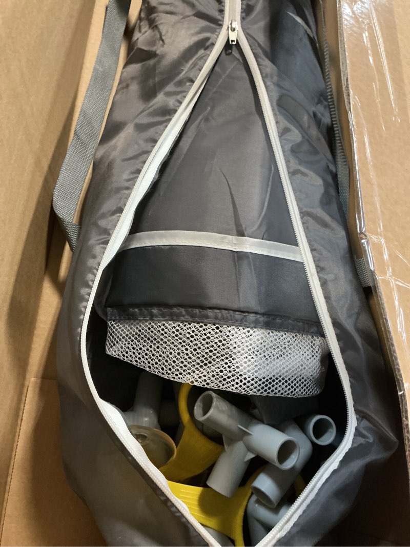 Condition photo showing As Is for jixrolyn small playpen for babies and toddlers, 36"x36", soft breathable mesh, anti-slip base, mini baby play yard with pull-up ring regular 36"×36" dark grey