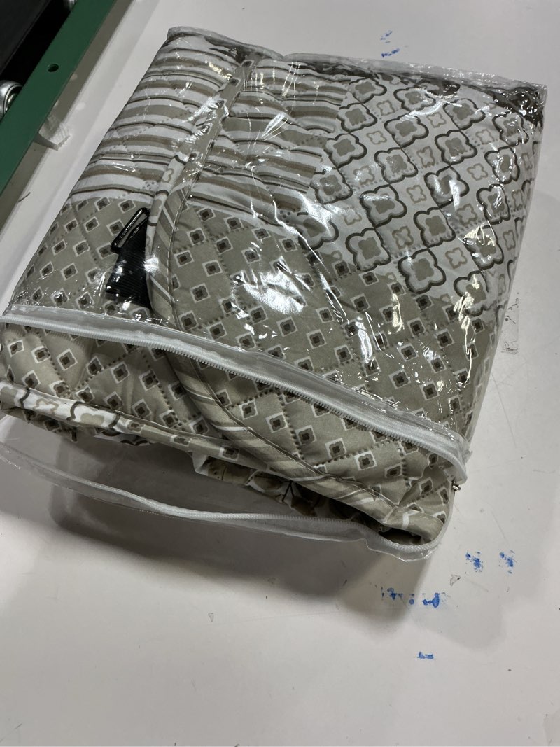 Condition photo showing Good Condition for Great Bay Home Reversible Patchwork Recliner Chair Cover - Washable Slipcover Furniture Protector with Elastic Straps - Couch Cover for Dogs, Kids, and Pets - Box-Stitched Detail (Recliner, Taupe) Recliner 01- Patchwork - Taupe